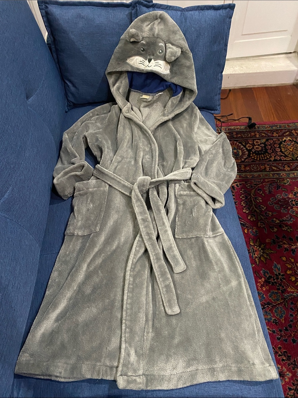LLBean plush robe with hood